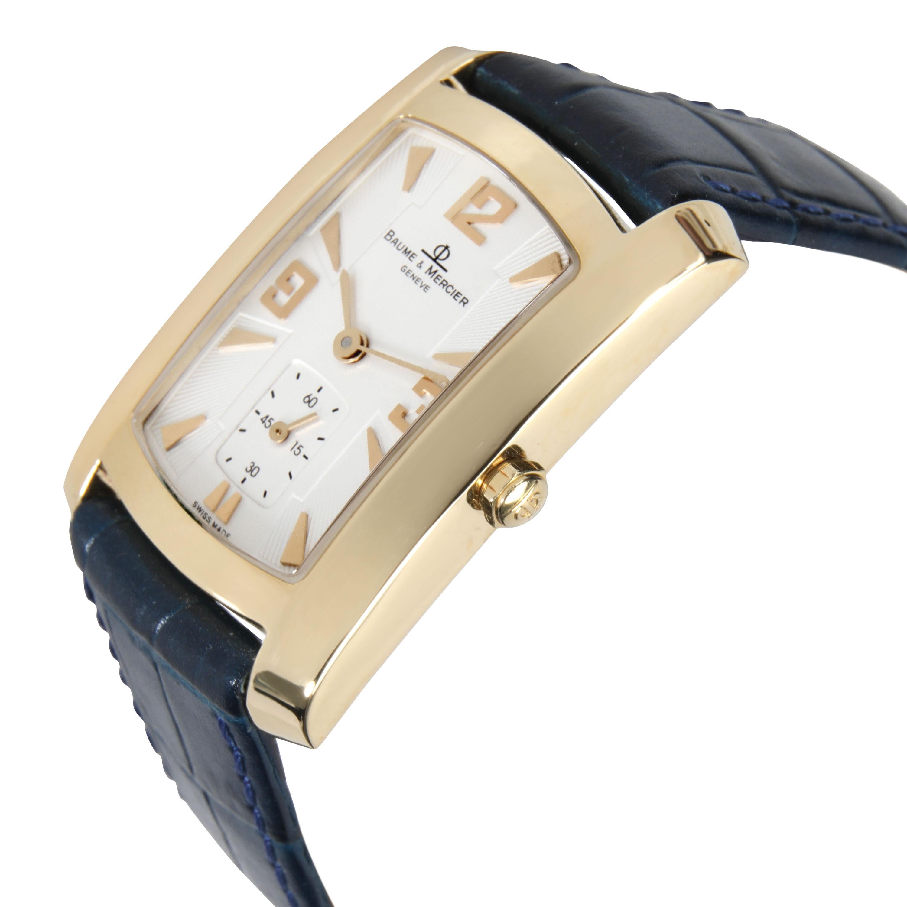 Baume & Mercier Hampton Milleis MV045224 Men's Watch in 18kt Yellow Gold In Excellent Condition In New York, NY