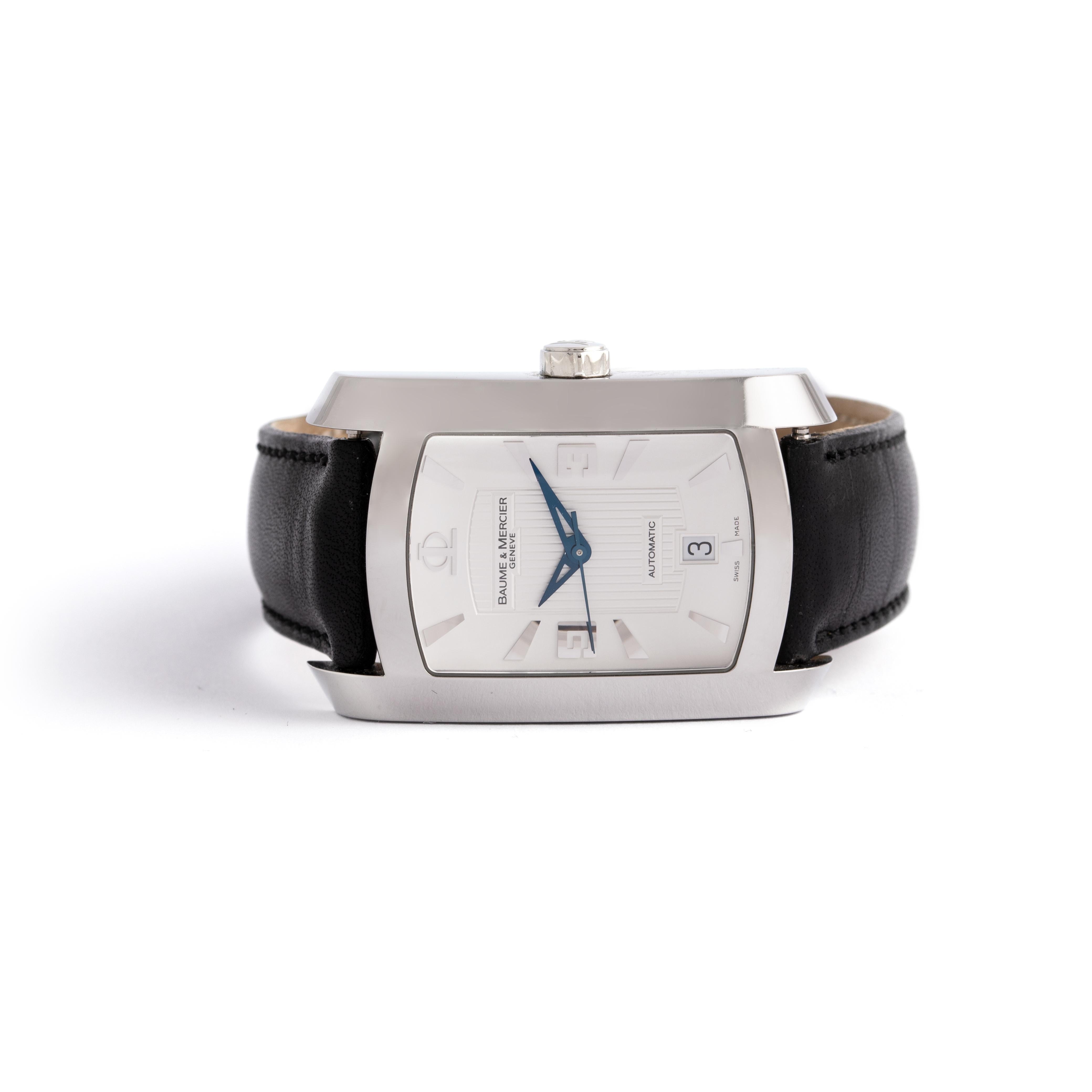 Women's or Men's Baume & Mercier Hampton Milleis Steel Wristwatch For Sale