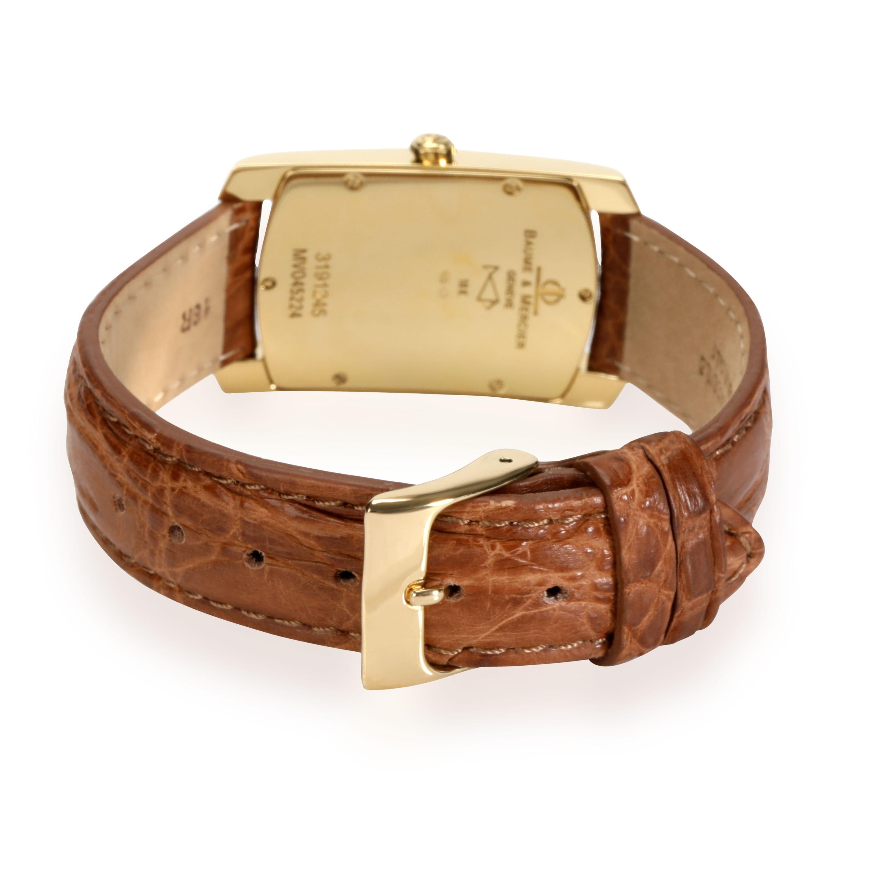 Baume & Mercier Hampton Millies MV045224 Montre unisexe en or jaune 18kt Excellent état à New York, NY