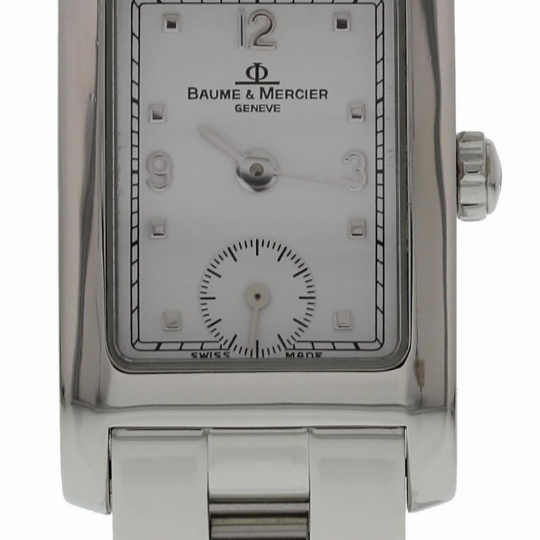 Baume and Mercier Hampton MV045139 with Band and White Dial For Sale at ...
