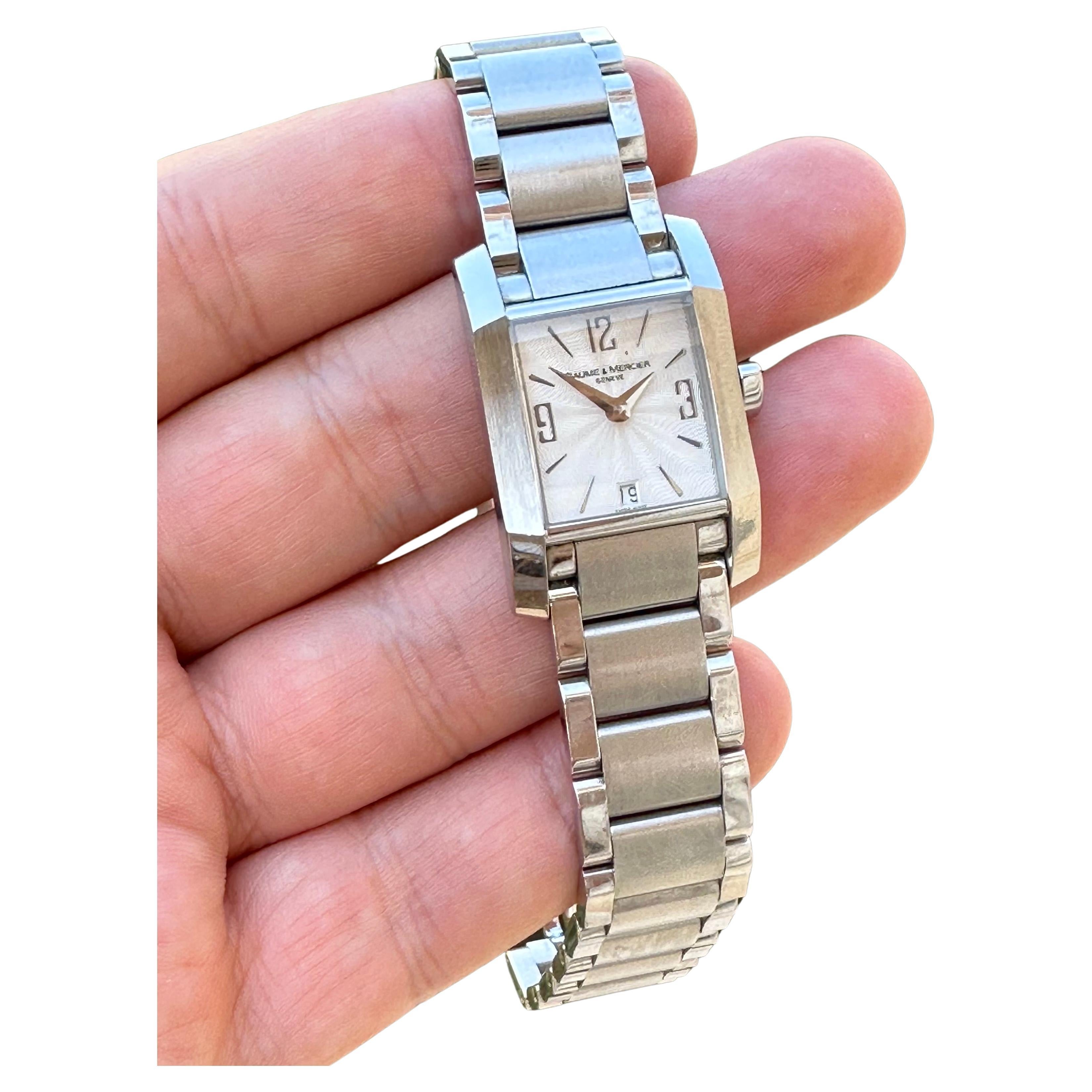 Baume & Mercier Hampton Ref 65488 Stainless Steel Ladies' wristwatch For Sale