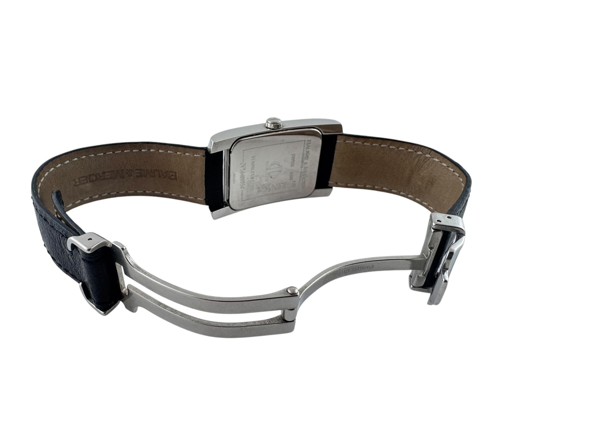 Baume & Mercier Hampton Stainless Steel Watch 26mm x 40mm White Dial #20665 In Good Condition In Washington Depot, CT