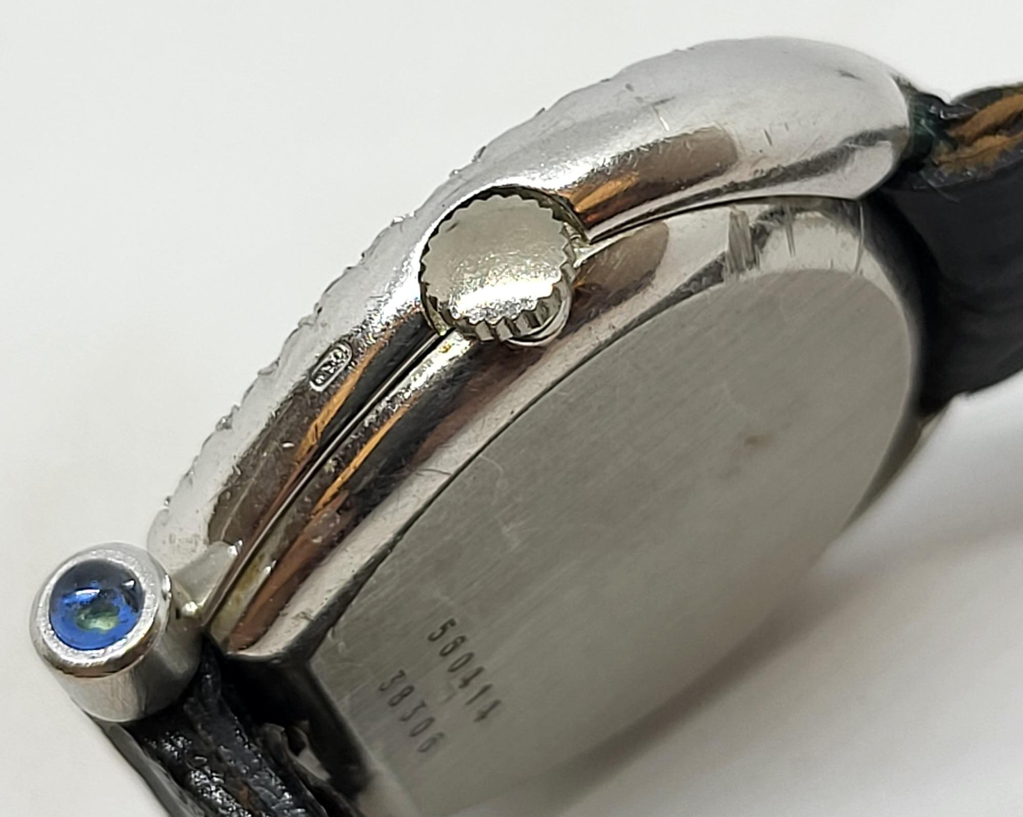 Baume & Mercier Horsebit Armbanduhr aus 18 Karat Weißgold mit Diamanten 9