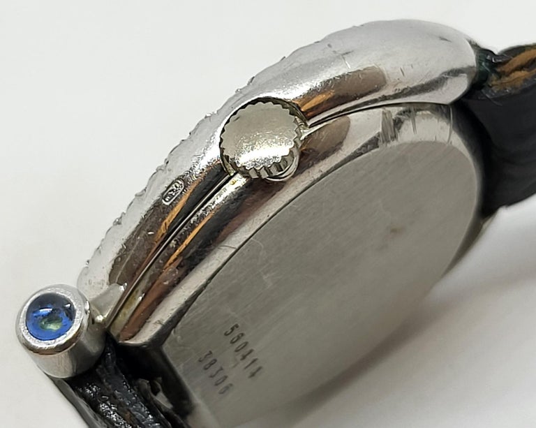 Baume & Mercier Horsebit 18 k White Gold Watch & Diamonds For Sale 9