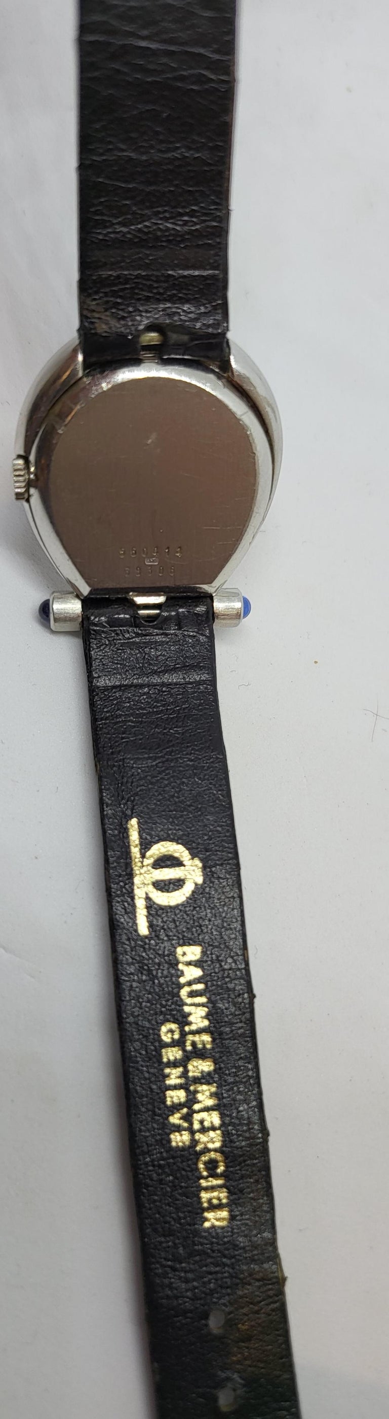 Baume & Mercier Horsebit 18 k White Gold Watch & Diamonds For Sale 13