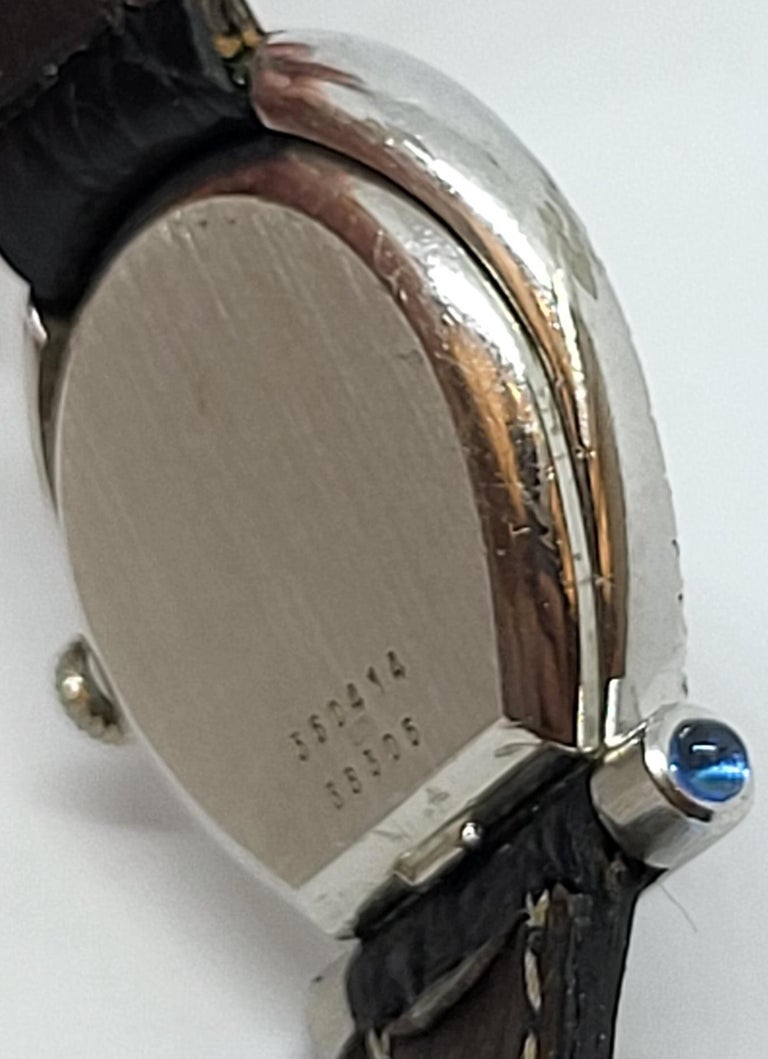 Baume & Mercier Horsebit 18 k White Gold Watch & Diamonds In Excellent Condition For Sale In Antwerp, BE