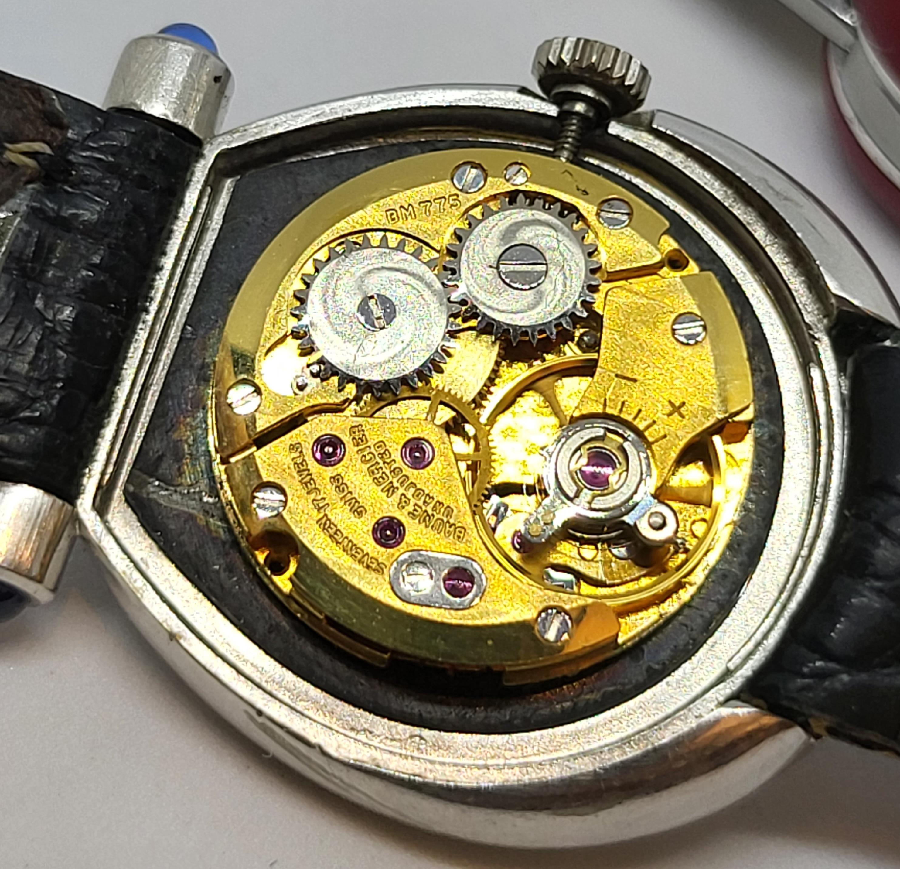 Baume & Mercier Horsebit Armbanduhr aus 18 Karat Weißgold mit Diamanten 1