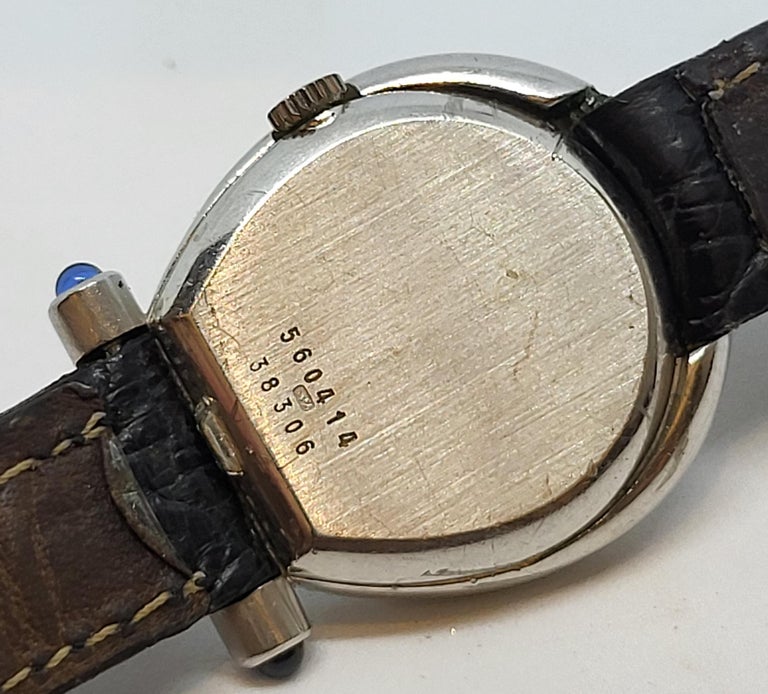 Baume & Mercier Horsebit 18 k White Gold Watch & Diamonds For Sale 2