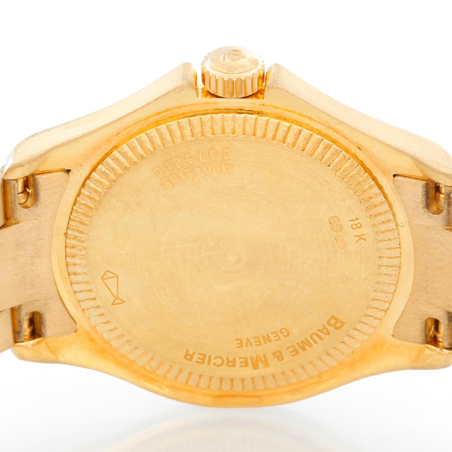 baume and mercier 18k gold ladies watch