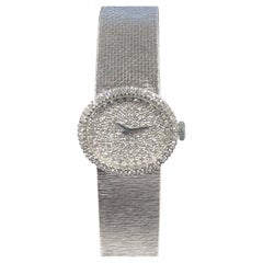 Vintage Baume & Mercier Ladies White Gold and Diamond Wrist Watch
