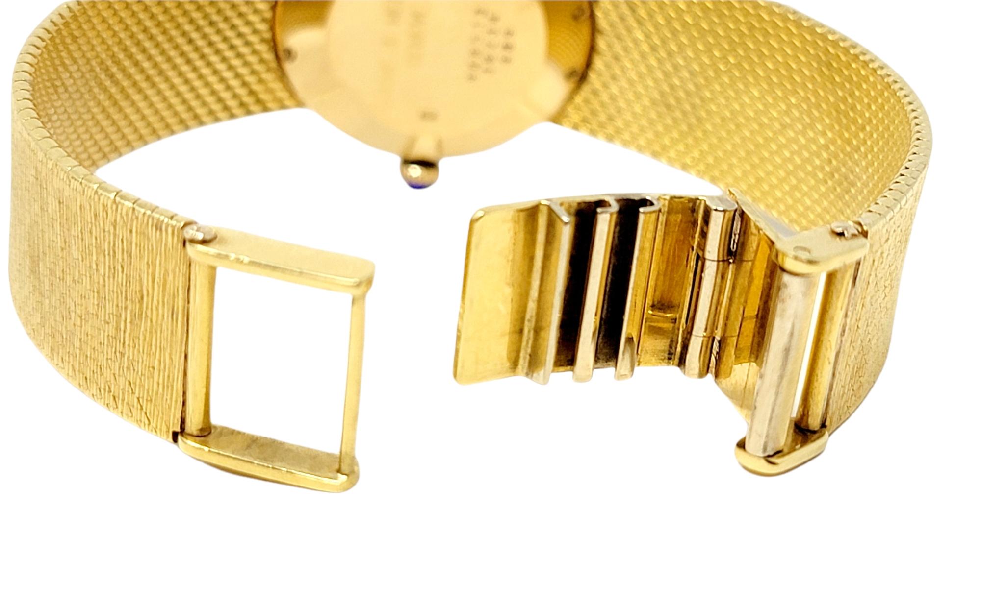 Baume & Mercier Ladies Wristwatch with Diamond Dial and Bezel in 18 Karat Gold 1