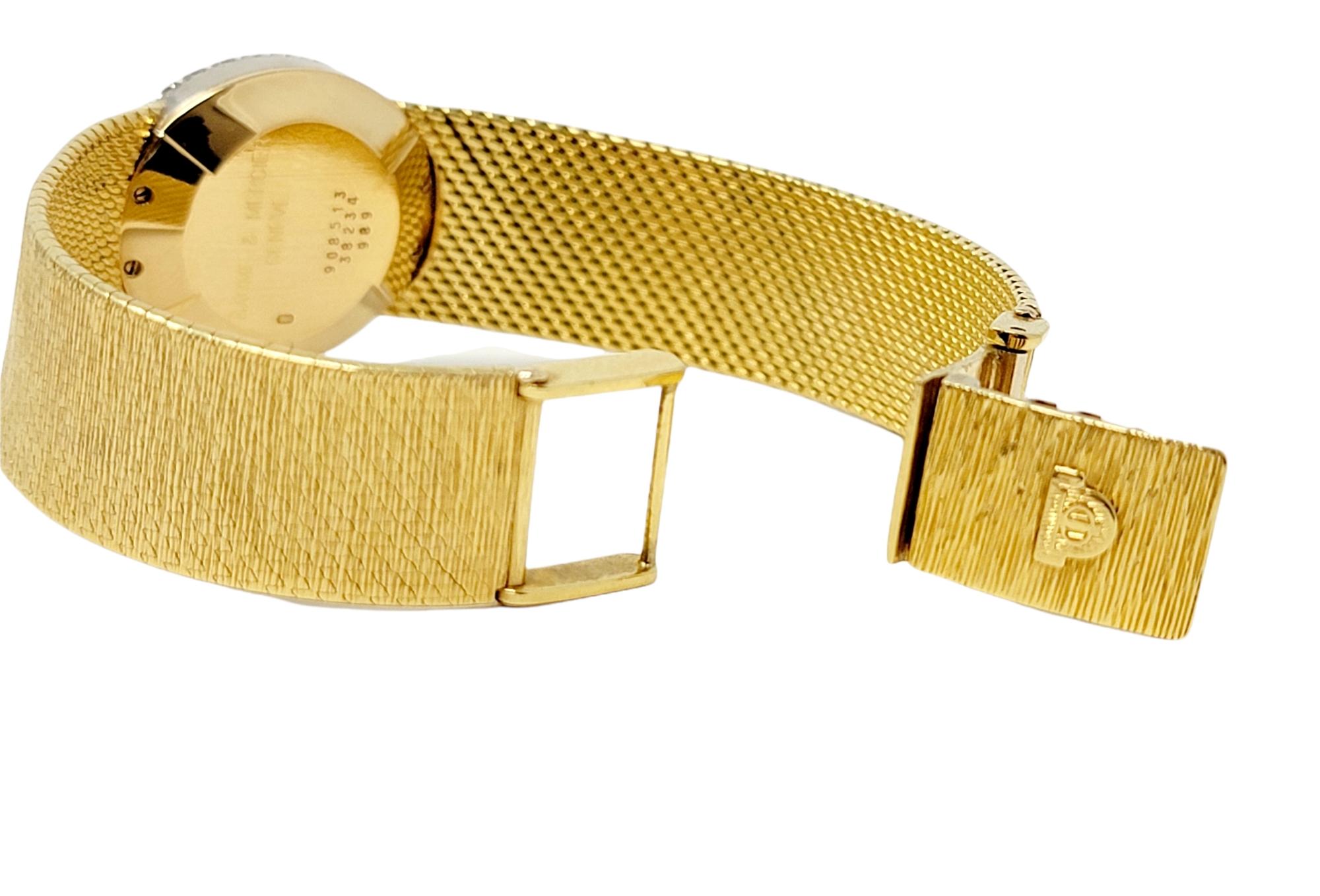 Baume & Mercier Ladies Wristwatch with Diamond Dial and Bezel in 18 Karat Gold 2