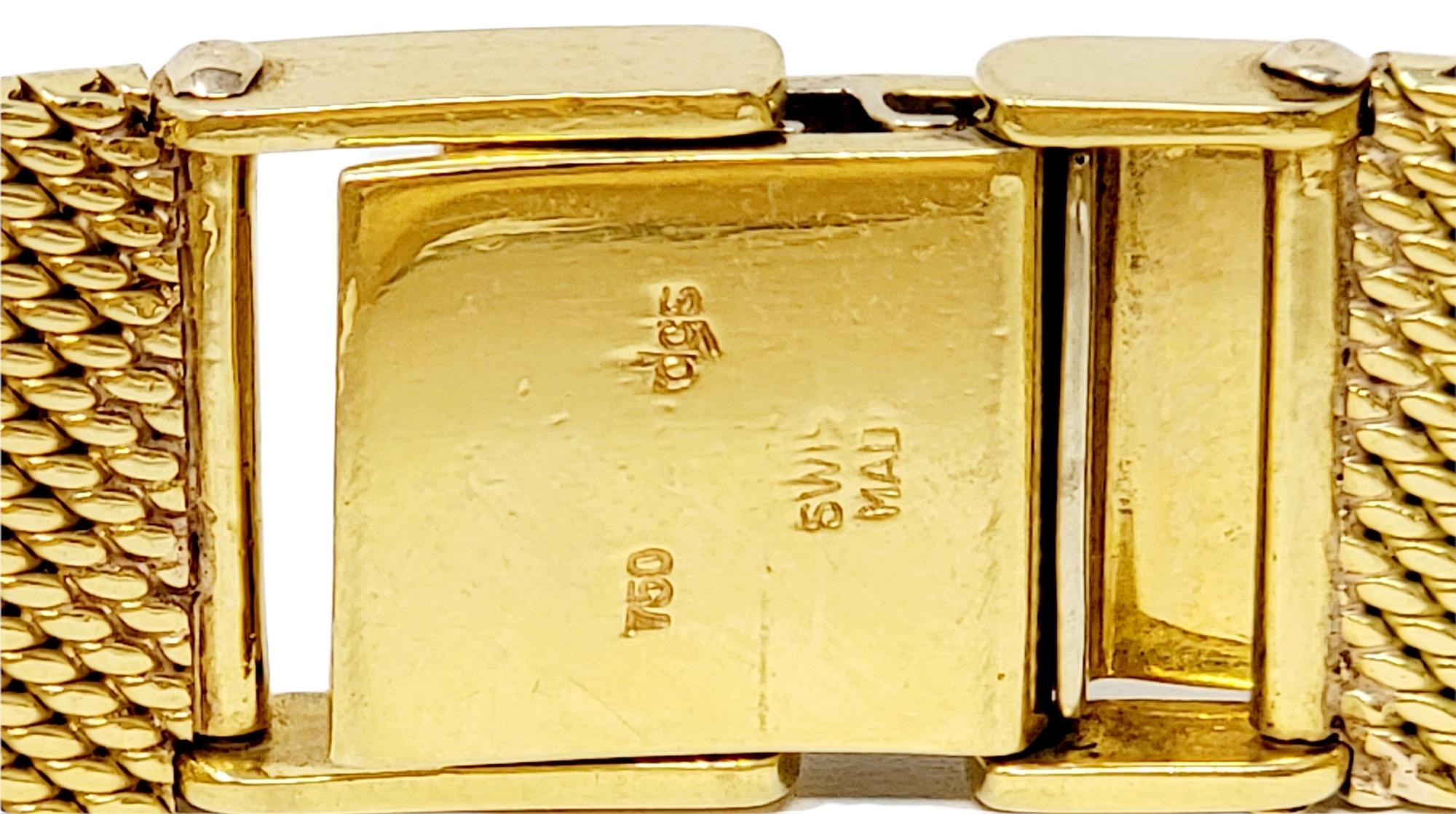 Baume & Mercier Ladies Wristwatch with Diamond Dial and Bezel in 18 Karat Gold 7