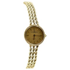 Baume & Mercier Ladies Yellow Gold Cable Bracelet Quartz Wristwatch