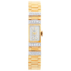 Baume & Mercier Ladies Yellow Gold Diamond Manual Winding Wristwatch
