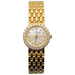 Baume & Mercier Ladies Yellow Gold Diamond Wristwatch