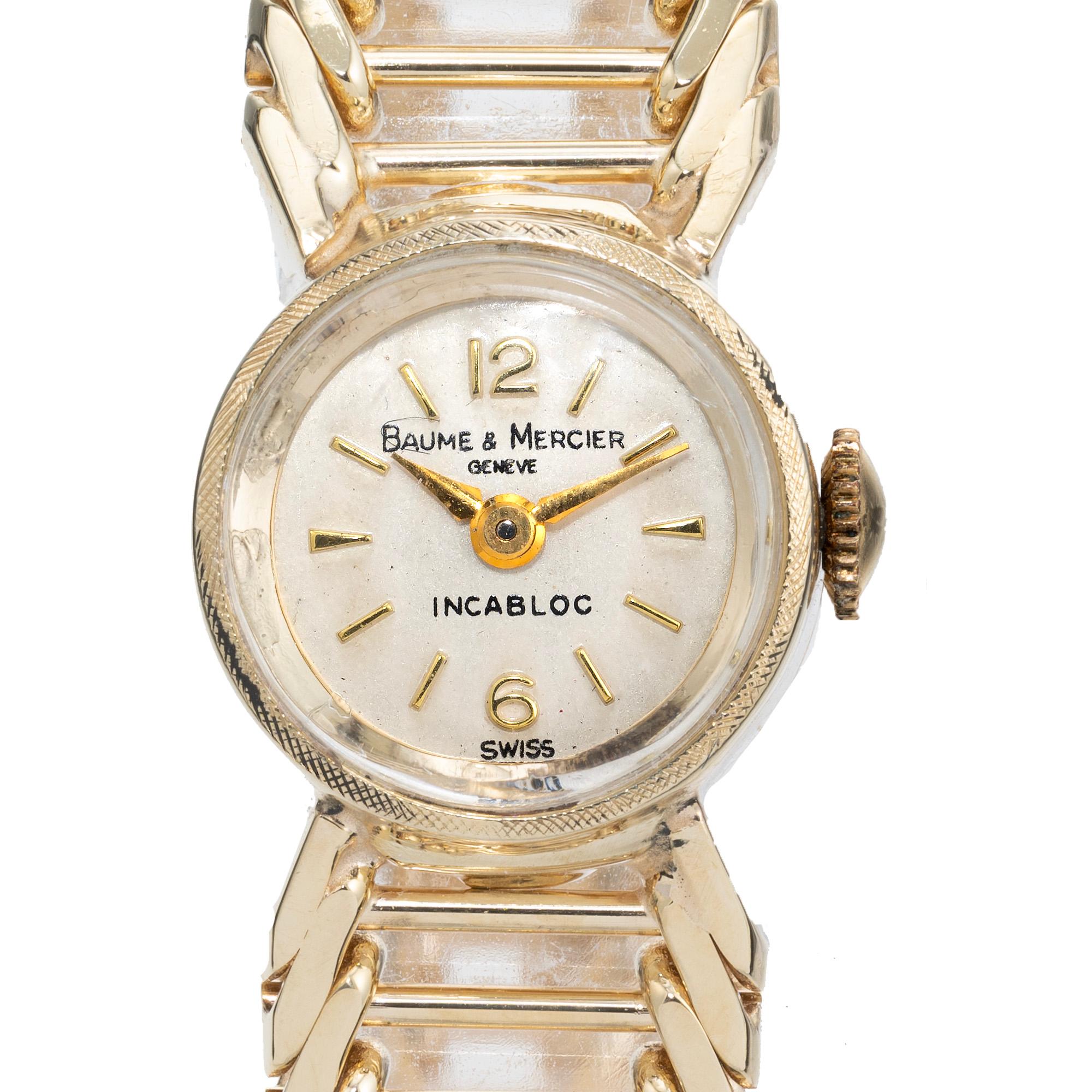 vintage baume mercier ladies gold watch