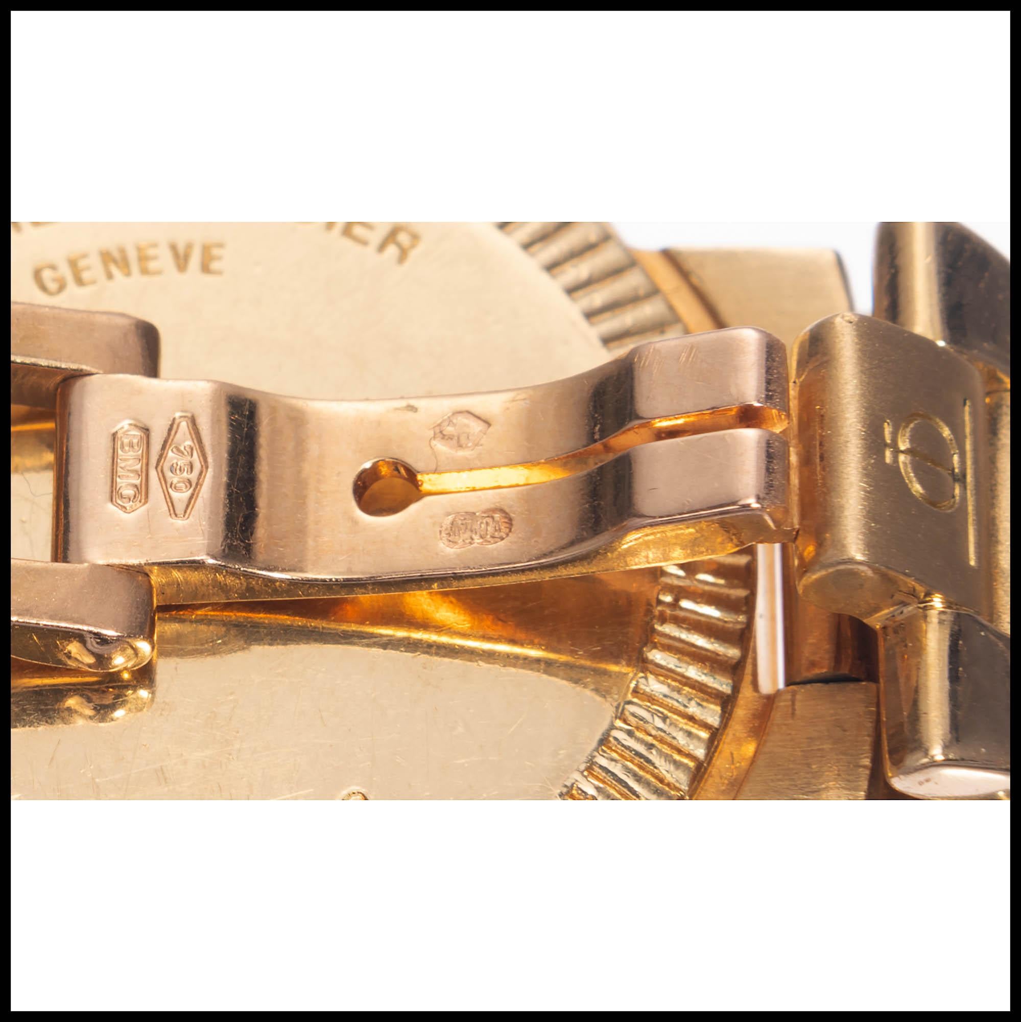 Baume & Mercier Ladies Yellow Gold Riviera Quartz Wristwatch In Good Condition In Stamford, CT