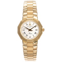 Baume & Mercier Damen Gelbgold Riviera Quarz-Armbanduhr