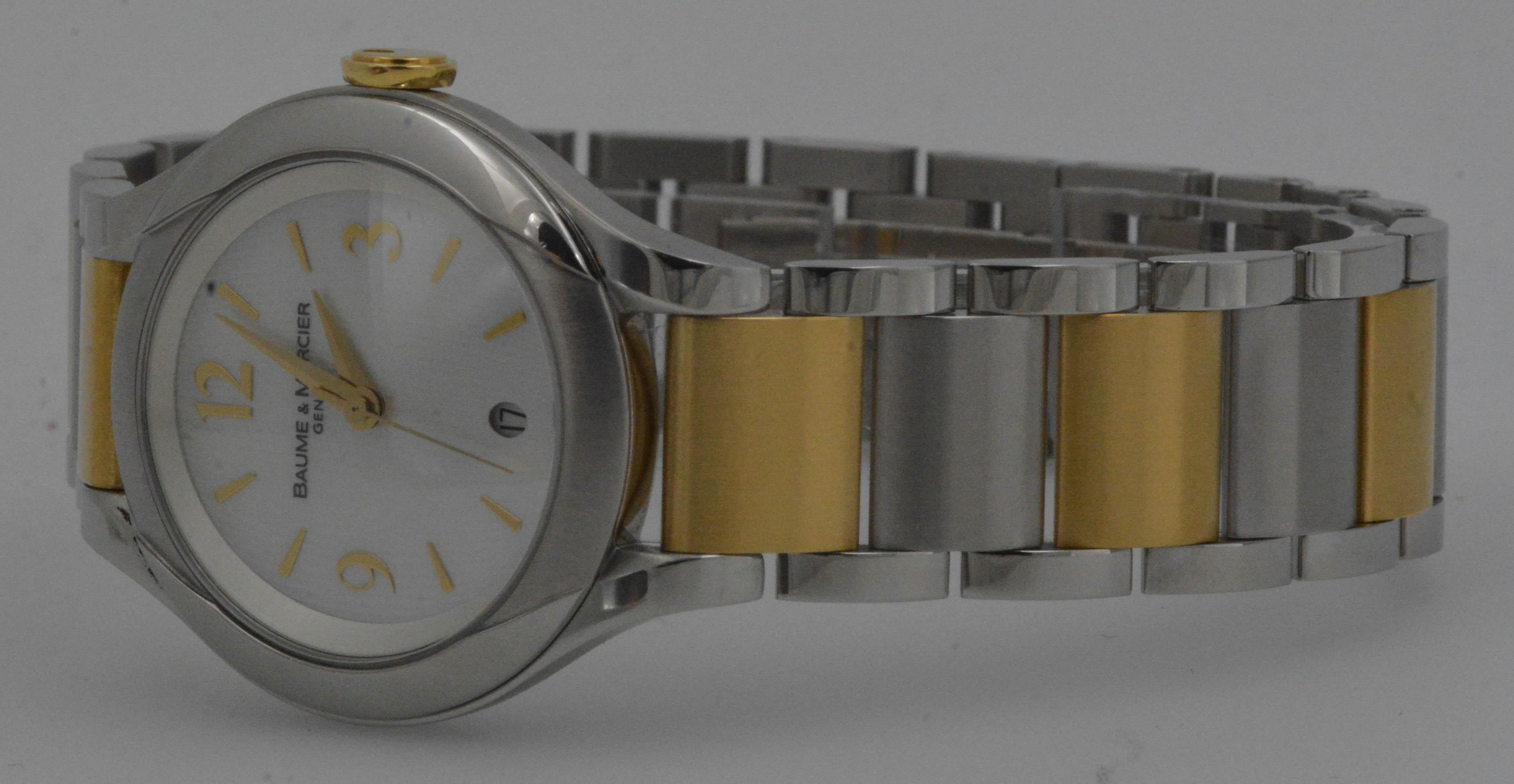 Baume & Mercier Ladies Yellow Gold Stainless Steel Linea Wristwatch 2