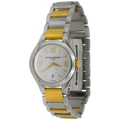 Retro Baume & Mercier Ladies Yellow Gold Stainless Steel Linea Wristwatch