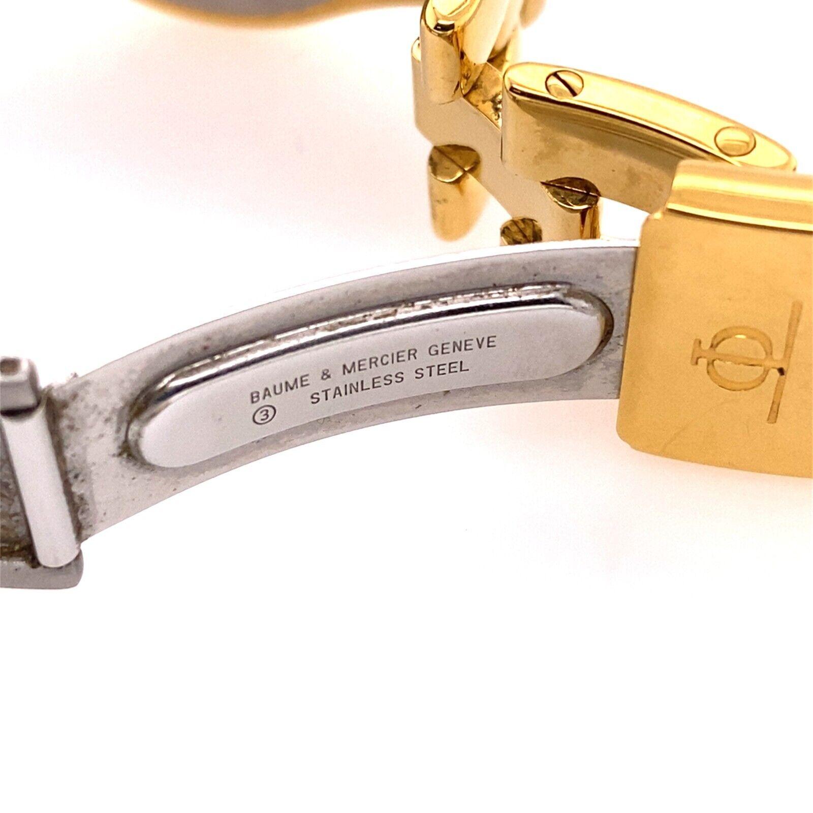 baume & mercier geneve stainless steel acier inox