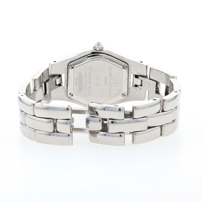 Round Cut Baume & Mercier Linea Ladies Wristwatch, Stainless Steel Quartz 2Yr Wnty 65339