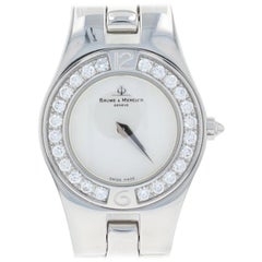 Baume & Mercier Linea Ladies Wristwatch, Stainless Steel Quartz 2Yr Wnty 65339