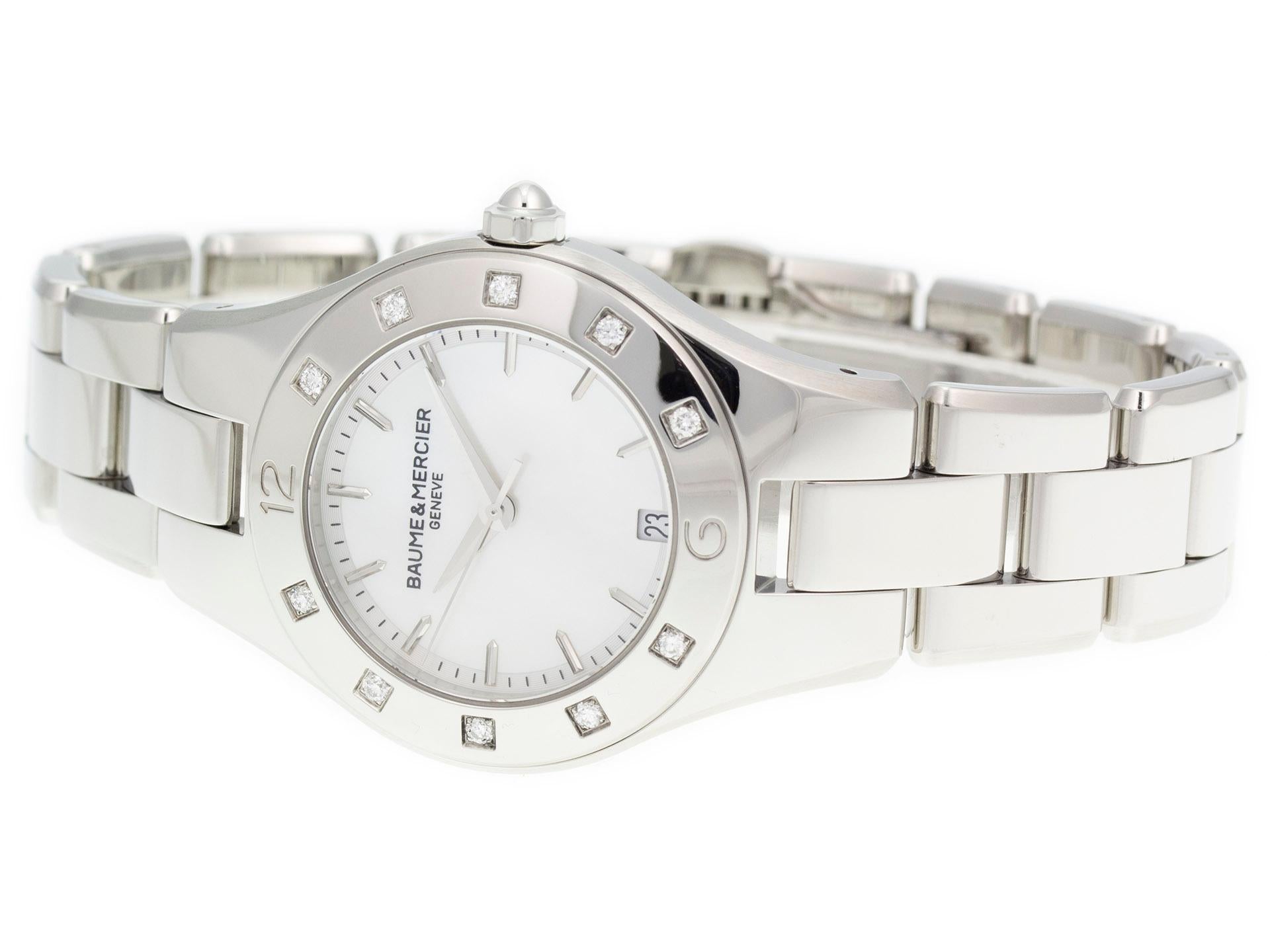 Baume & Mercier Linea MOA10071 In Excellent Condition For Sale In Willow Grove, PA