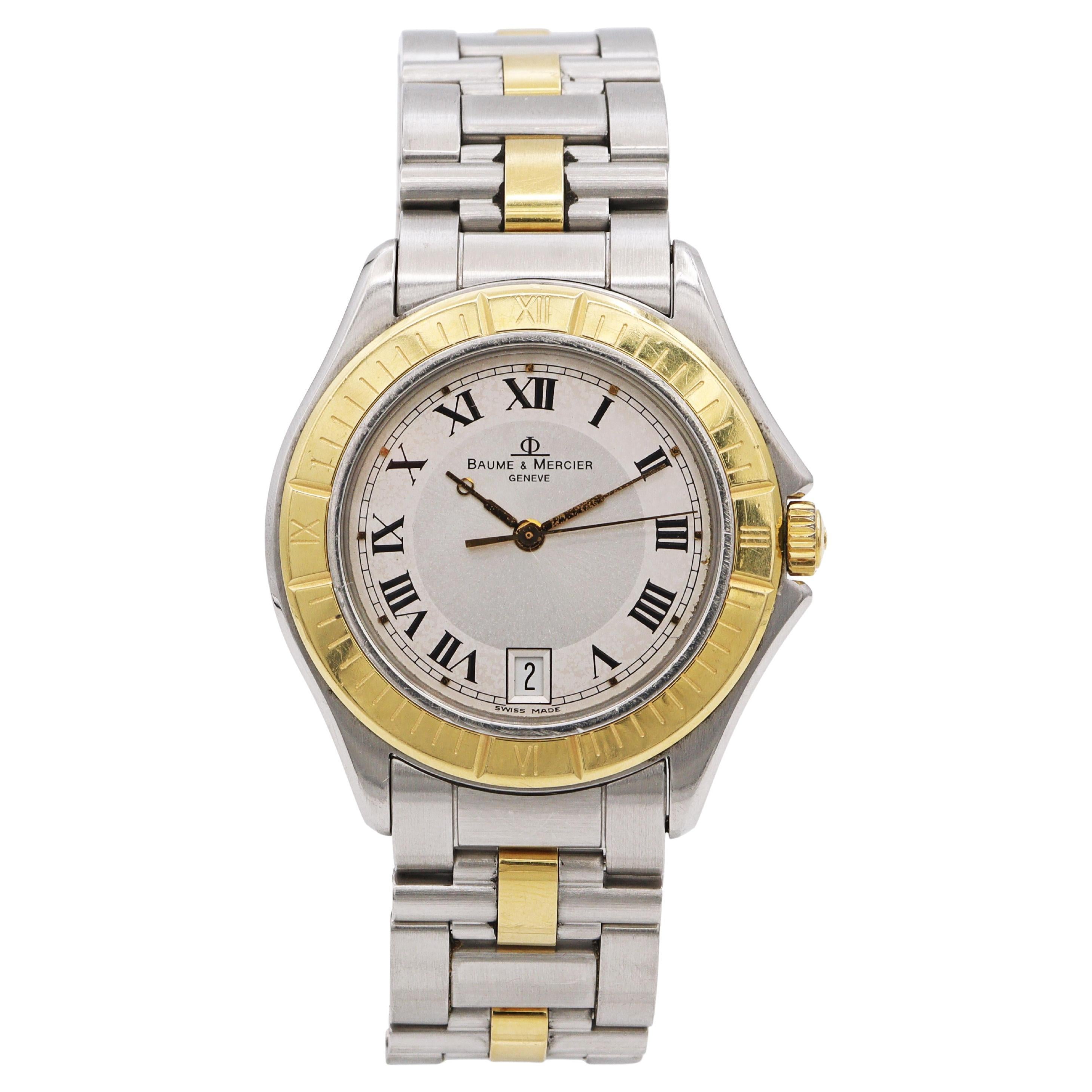 Baume 
Mercier Malibu Stainless Steel Date Quartz Men
s Watch Ref. MV045045