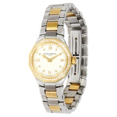 Baume & Mercier Mini Riviera 65508 Montre pour femme en acier inoxydable 18 carats/jaune