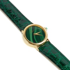 Baume & Mercier Montre Mecanique Or Malachite 1970s Yellow Gold Manual Watch