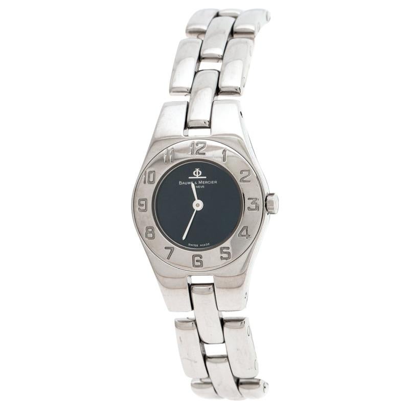 Baume & Mercier Navy Stainless Steel Linea MV045162 Women's Wristwatch 22MM