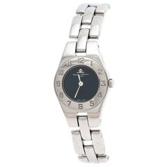 Baume & Mercier Montre-bracelet pour femme en acier inoxydable Linea MV045162 bleu marine 22MM