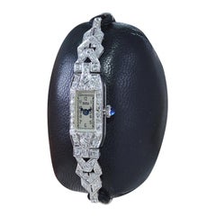 Baume & Mercier Platinum Handmade Ladies Art Deco Watch, circa 1940s
