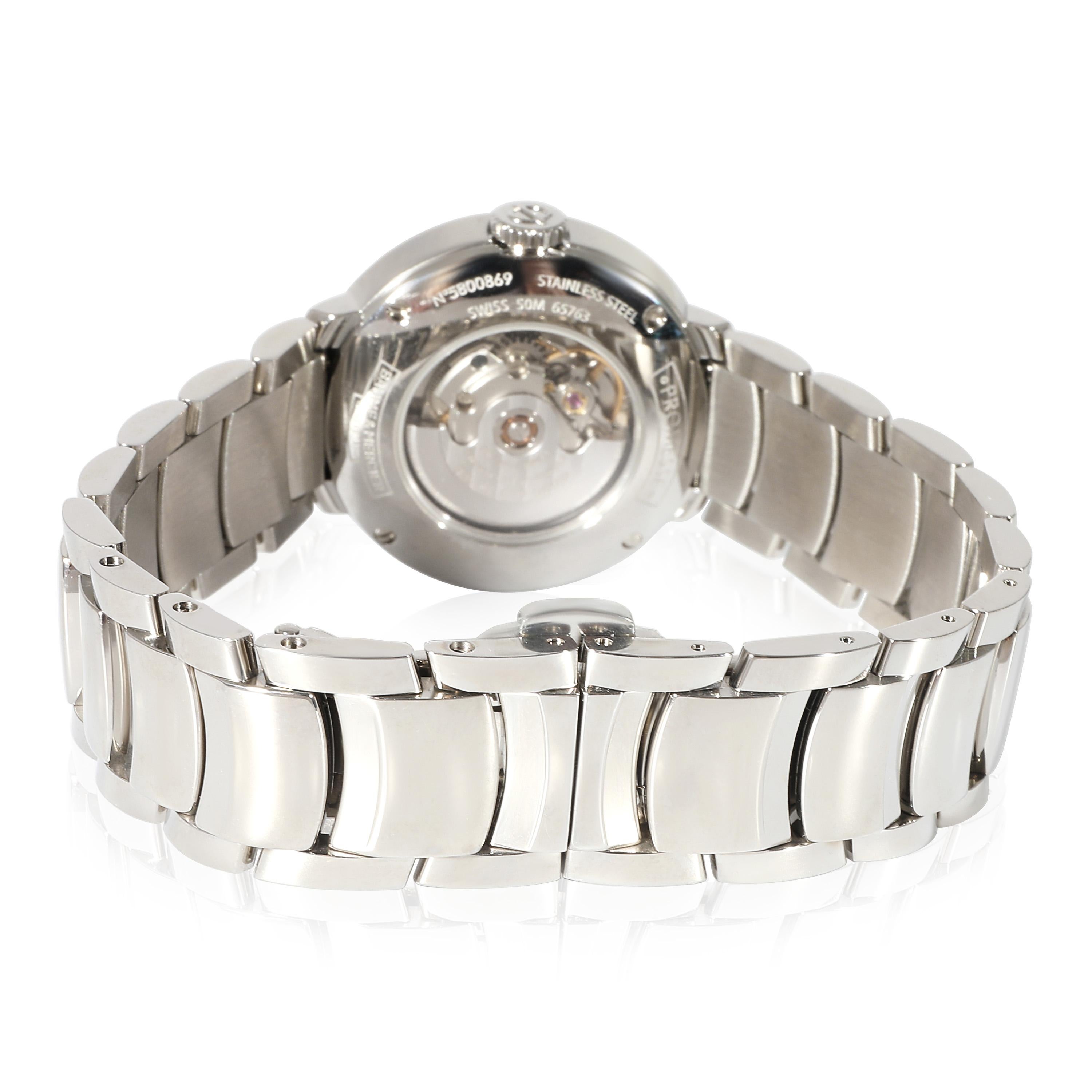 Baume & Mercier Promesse MOA10182 Women's Watch in  Stainless Steel

SKU: 133841

PRIMARY DETAILS
Brand: Baume & Mercier
Model: Promesse
Country of Origin: Switzerland
Movement Type: Mechanical: Automatic/Kinetic
Year of Manufacture: