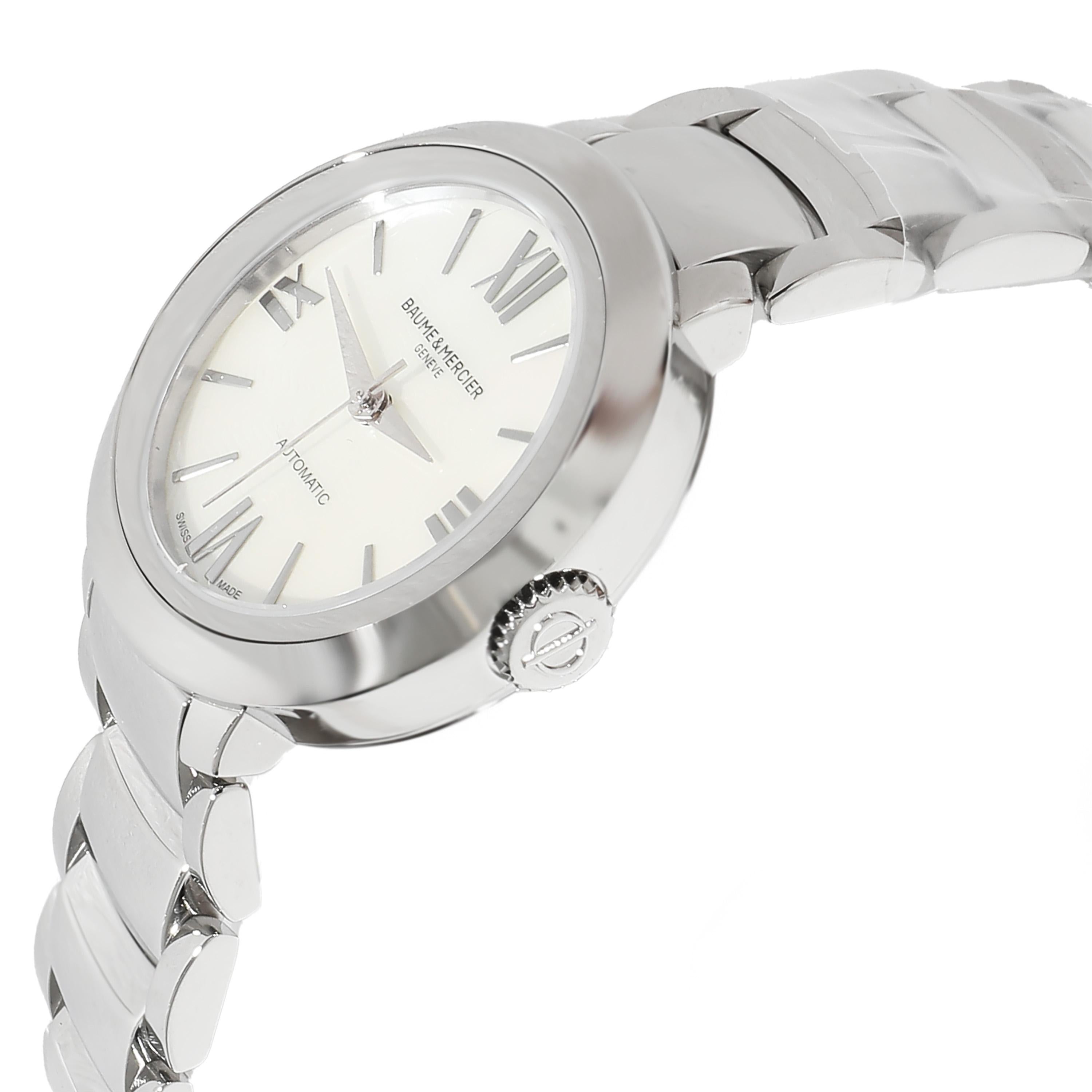 Baume & Mercier Promesse MOA10182 Women's Watch in  Stainless Steel In Excellent Condition For Sale In New York, NY