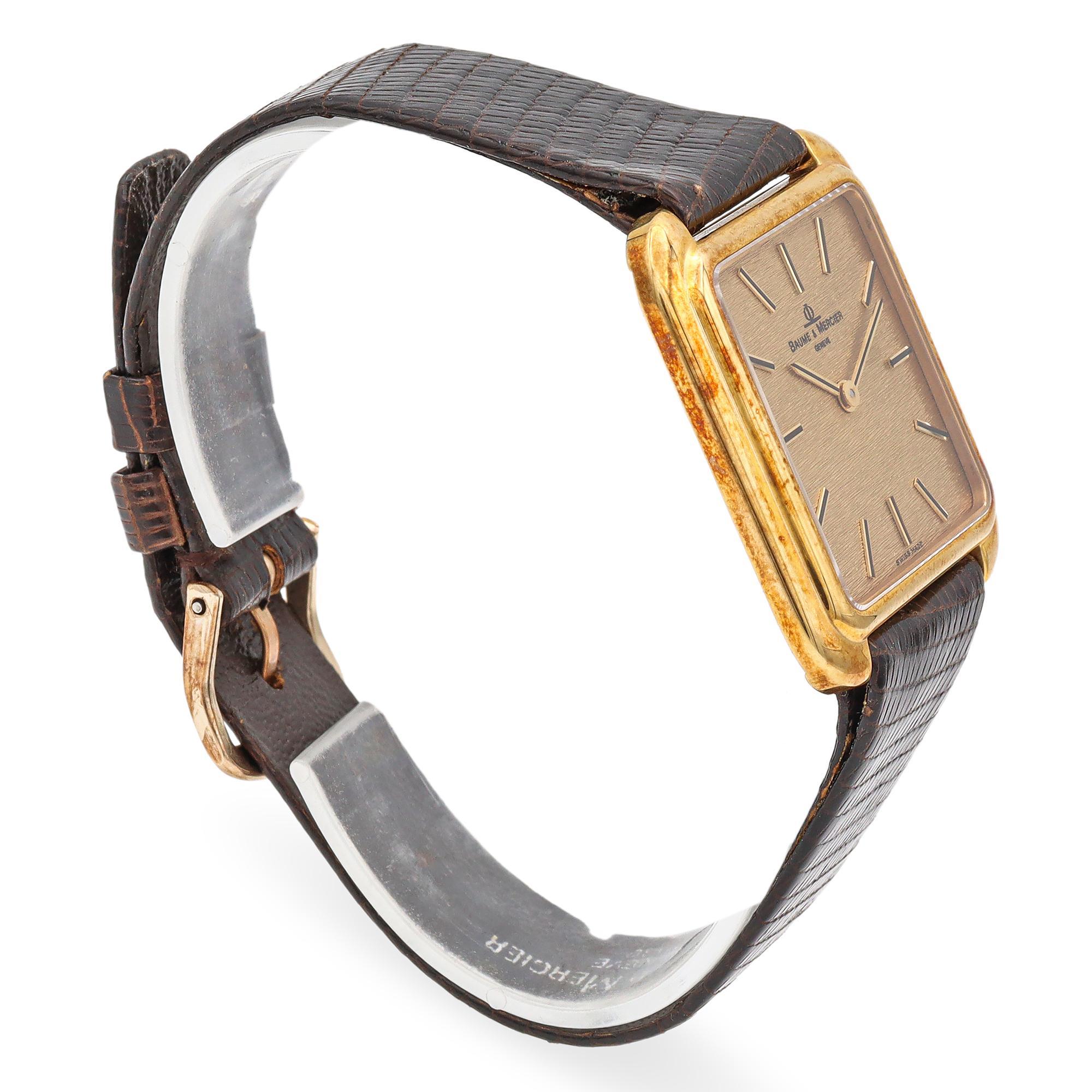 Baume & Mercier Ref. 37215 18K Gelbgold Herren Handaufzugsuhr Damen