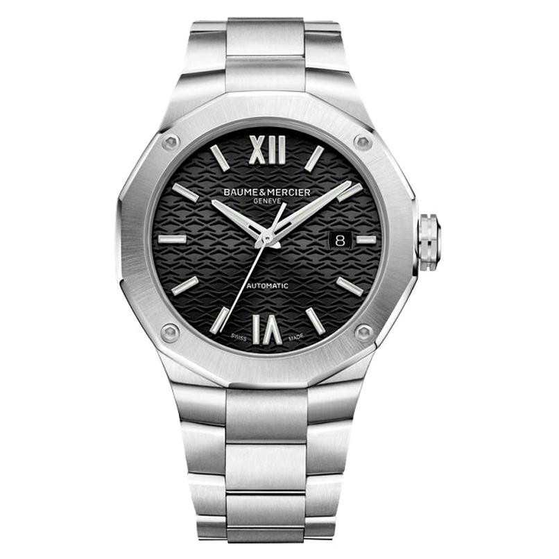 Baume & Mercier Riviera Automatic Black Dial Steel Men's Watch 10621 For Sale