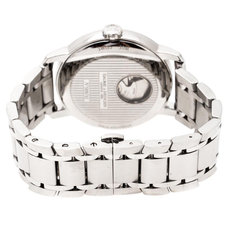 Baume & Mercier Silver Stainless Steel Classima 65615 Men's Wristwatch 39 mm In Good Condition In Dubai, Al Qouz 2