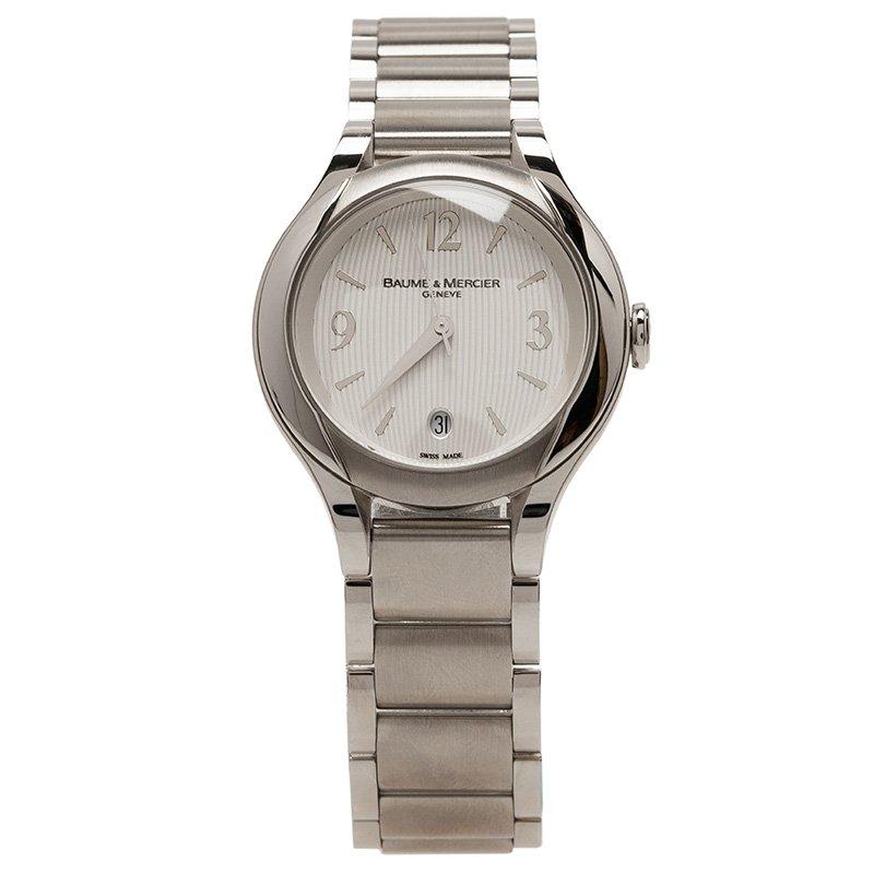 Contemporary Baume & Mercier Silver Stainless Steel Ilea M0A08767 Women's Wristwatch 30MM