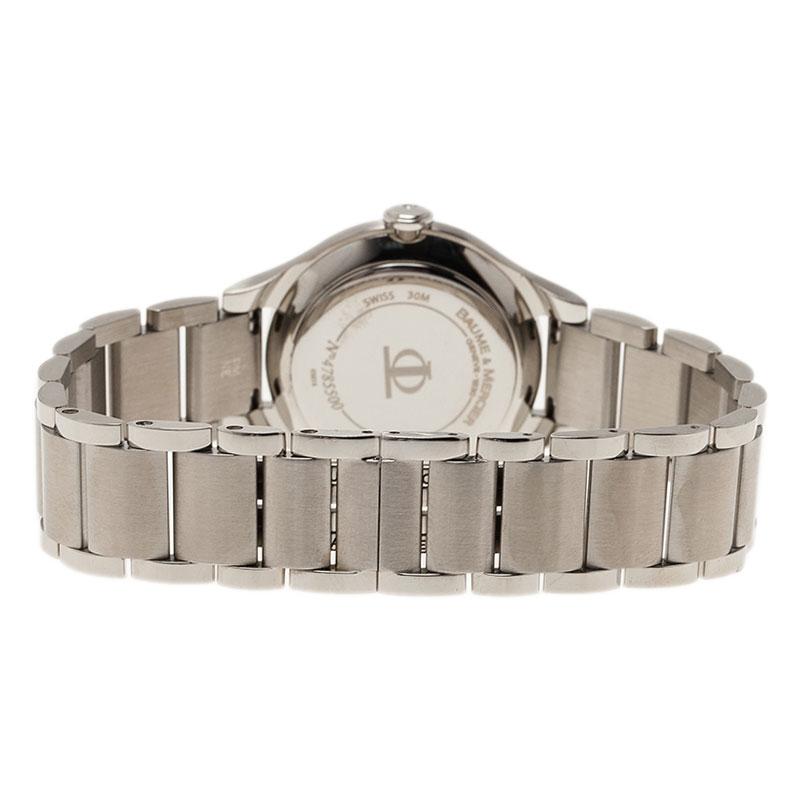 Baume & Mercier Silver Stainless Steel Ilea M0A08767 Women's Wristwatch 30MM 1