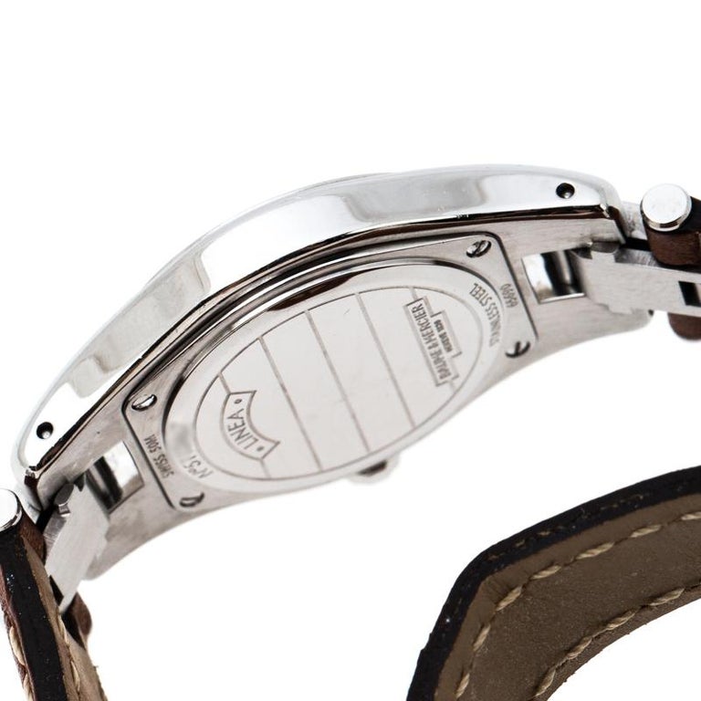 Baume and Mercier Silver Stainless Steel Linea 65690 Women''s Wristwatch 27  mm at 1stDibs