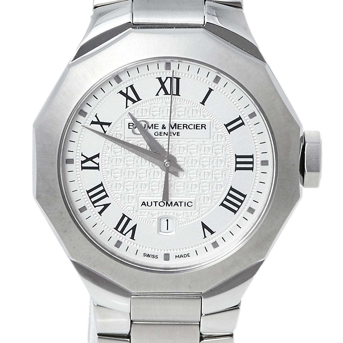 Baume & Mercier Silver Stainless Steel Riviera M0A08782 Women's Wristwatch 28 mm 1