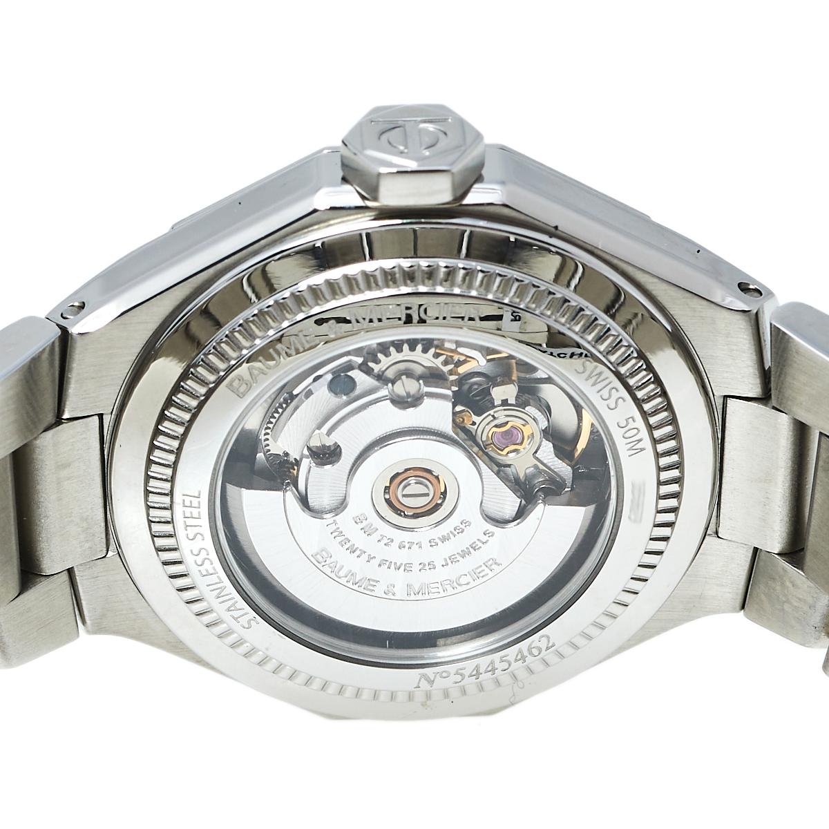Baume & Mercier Silver Stainless Steel Riviera M0A08782 Women's Wristwatch 28 mm 4