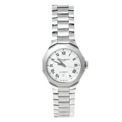 Baume & Mercier Silber Edelstahl Riviera M0A08782 Damen-Armbanduhr 28 mm