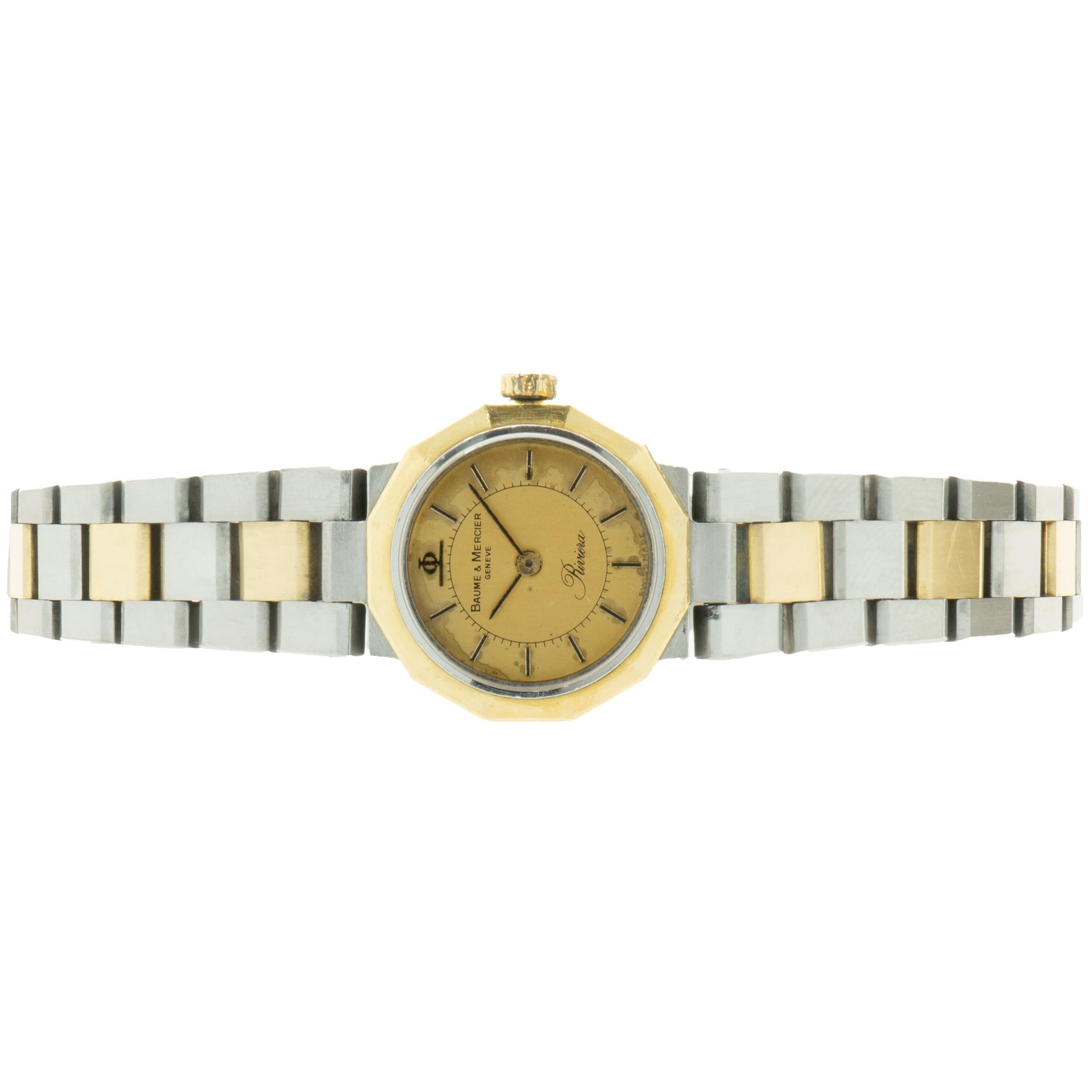 Movement: quartz
Function: hours, minutes
Case: 22mm octagonal case, push/pull crown, sapphire crystal
Band: 18K yellow gold/stainless steel bracelet, integrated clasp
Dial: champagne stick
Serial # 1419XXX
Reference: 5220.038

No box or papers