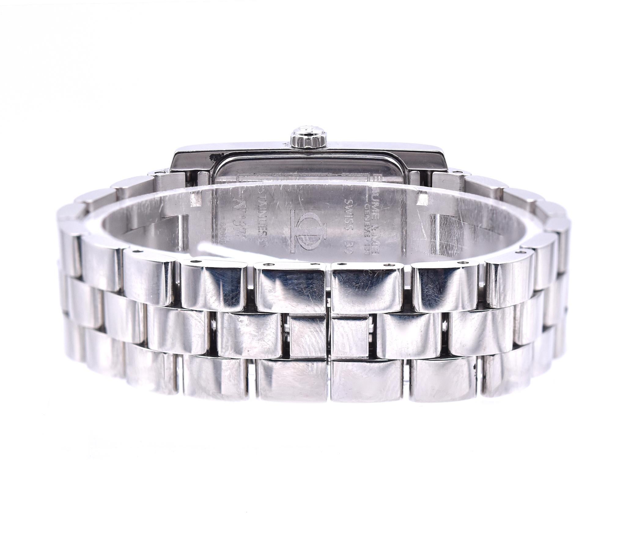 Women's Baume & Mercier Stainless Steel Diamond Hampton