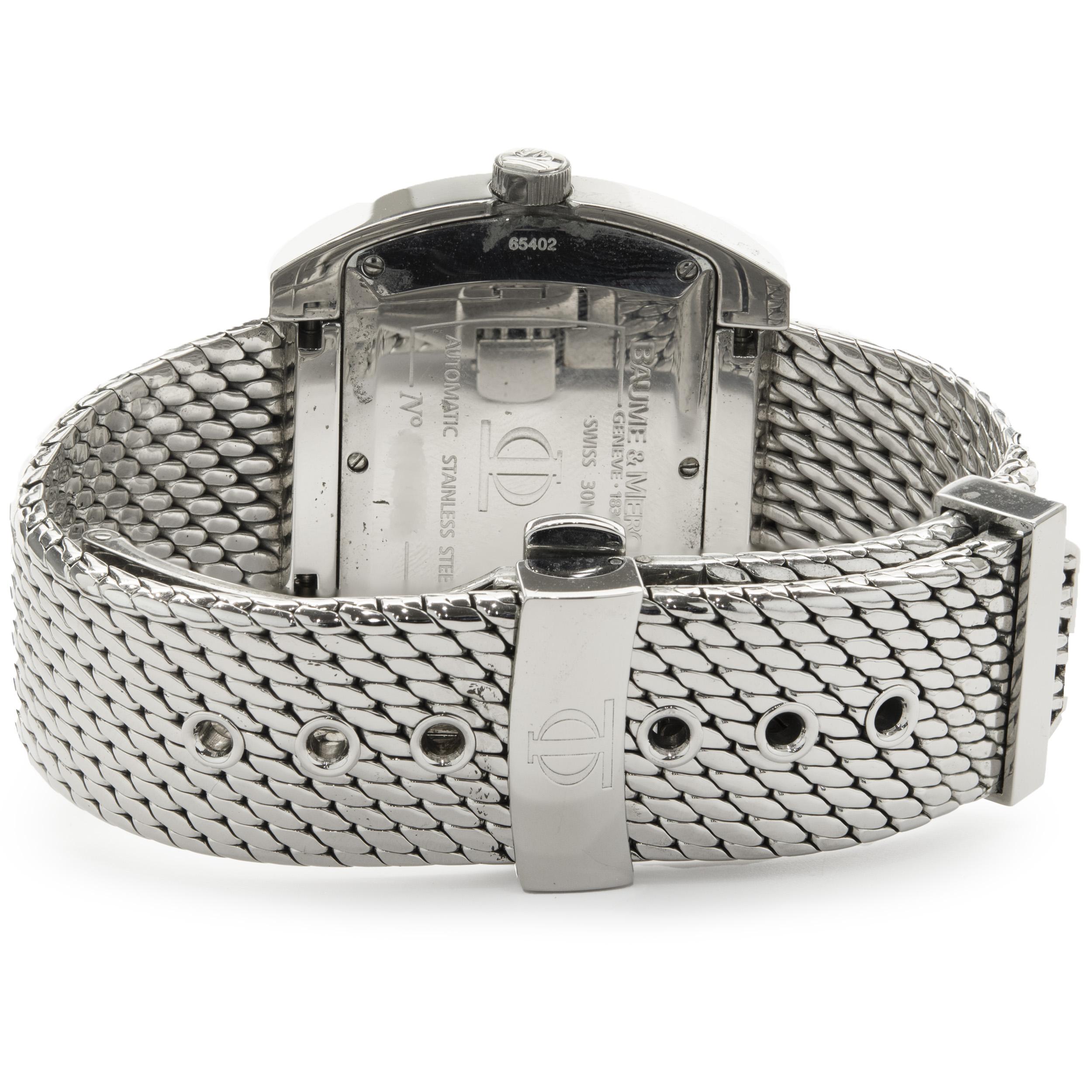 Hampton City aus Edelstahl von Baume & Mercier im Zustand „Hervorragend“ in Scottsdale, AZ