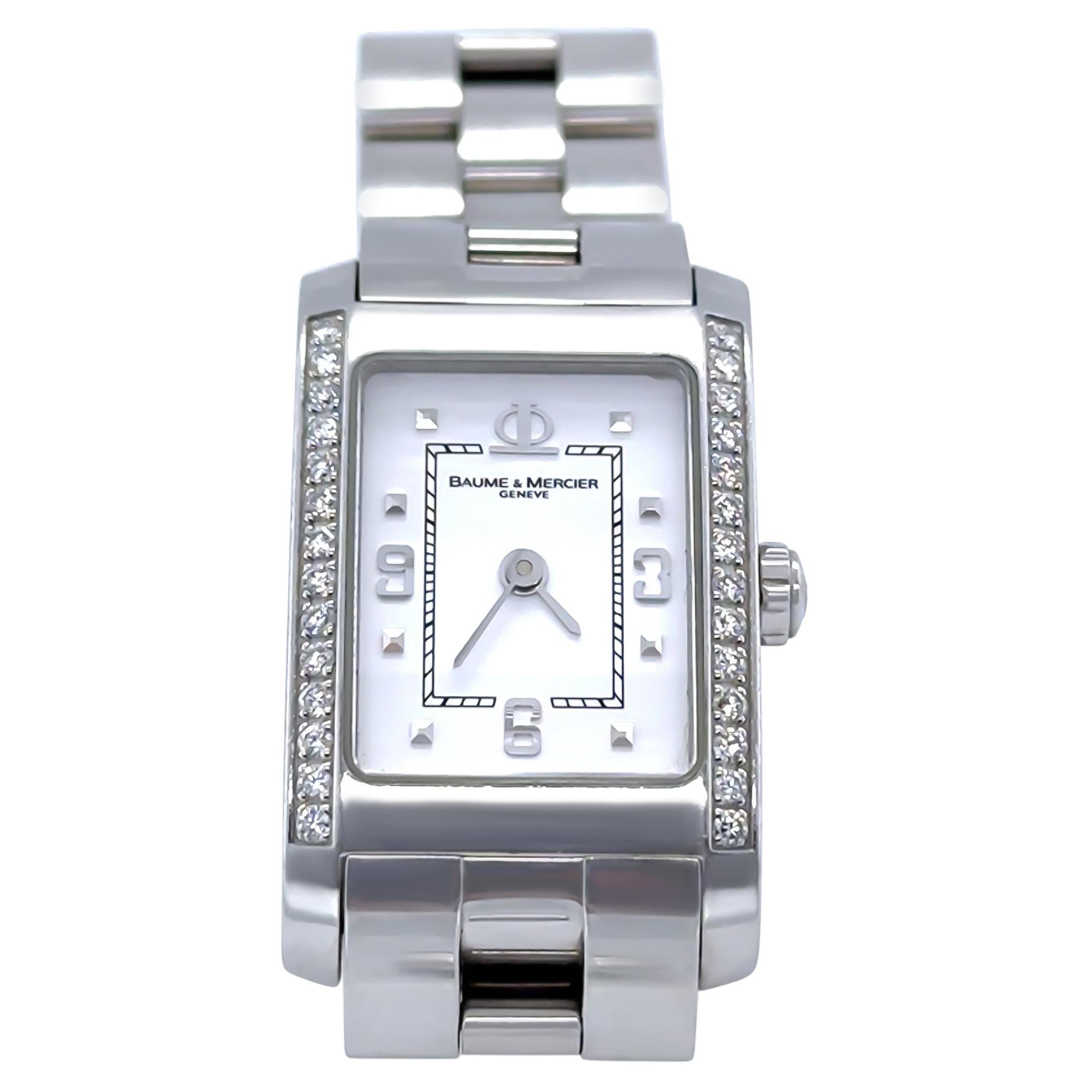 Orologio Baume & Mercier in acciaio inossidabile Hampton Diamond 22mm
